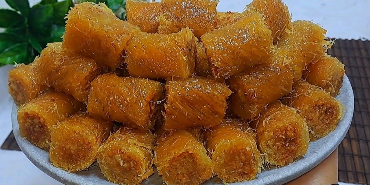 اصابع الكنافه في 5 دقائق وشكل ينافس حلواني