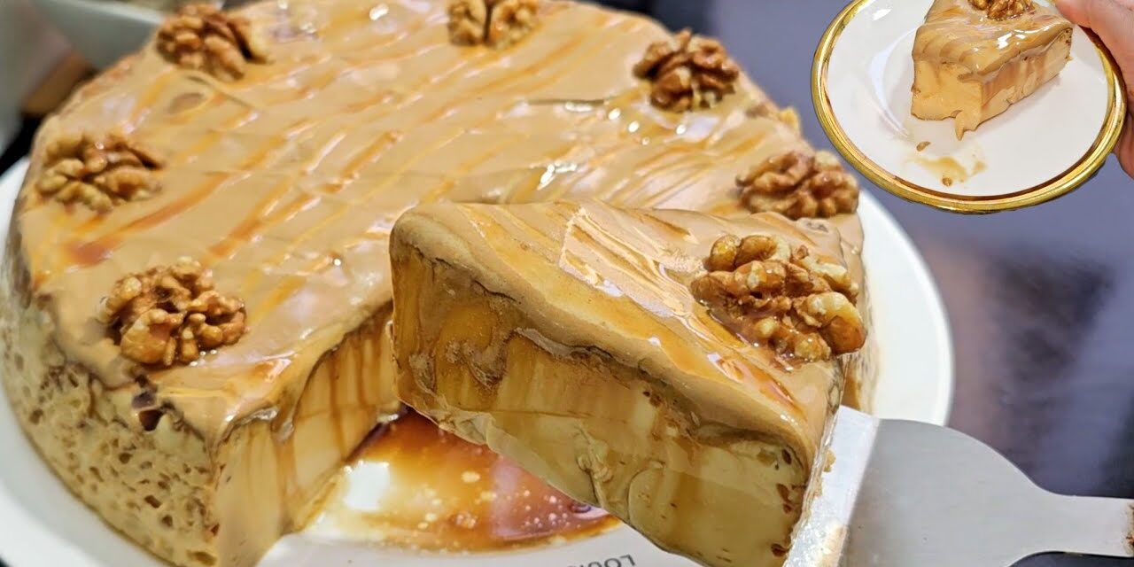 تحلية بدون فرن ولا دقيق بحليب والقهوة