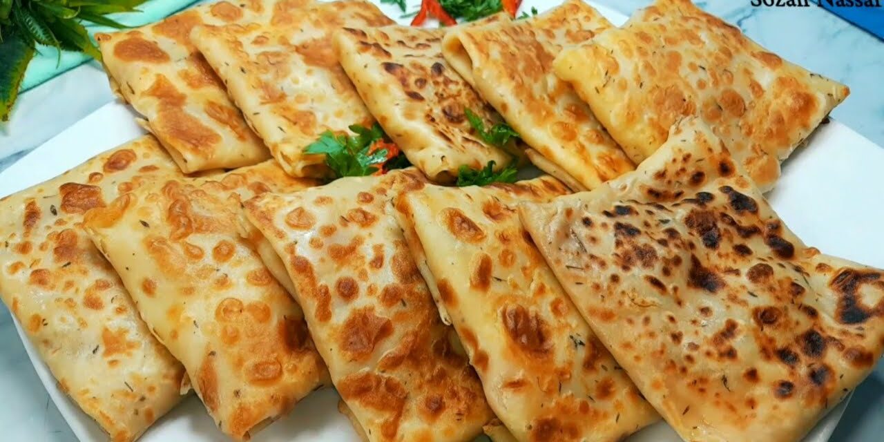 فطائر الطاسة السريعة بدون عجن ولا فرن
