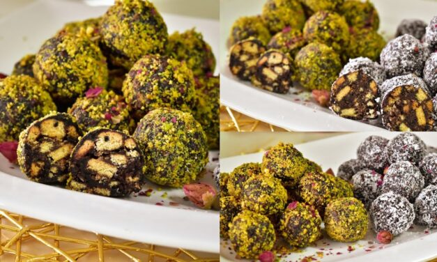 كرات البسكوت بالشكولاتة بخمس دقائق بتكون جاهزة