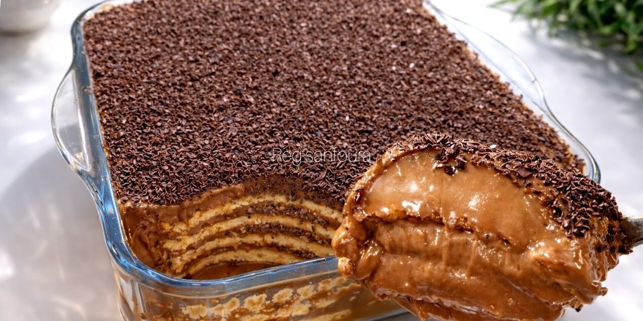 تحلية البسكويت الباردة بالشوكولاتة بدون فرن